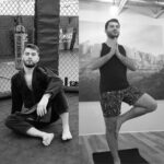 Black and white martial art and yoga collage photo of Nicholas "Nick" Mendez, PMP, Security+