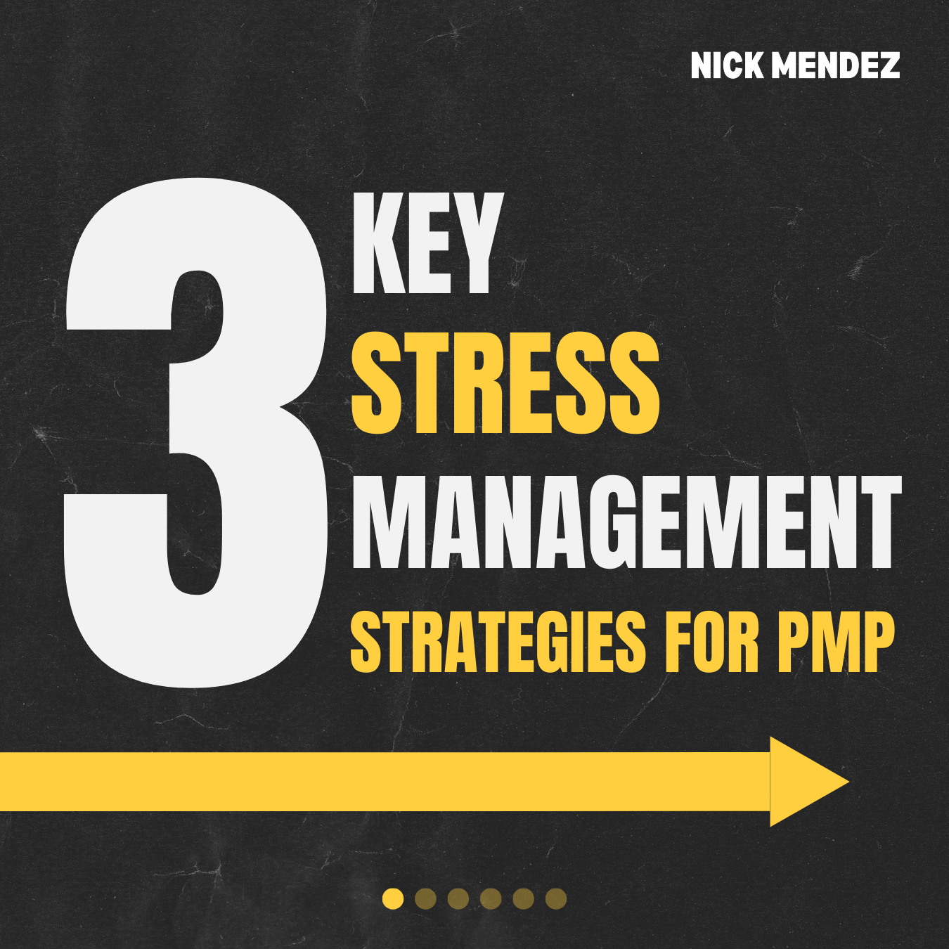 3 Key Stress Management Strategies for PMP by Nick Mendez Nicholas Mendez