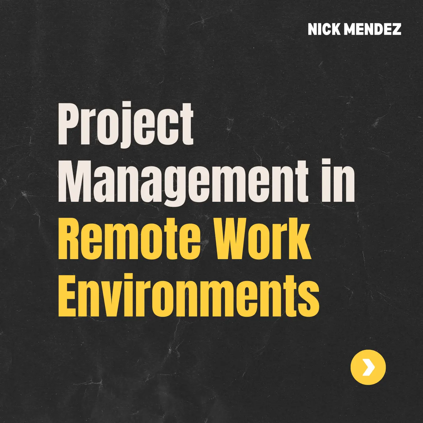 Project Management in Remote Work Environments by Nicholas Mendez / Nick Mendez