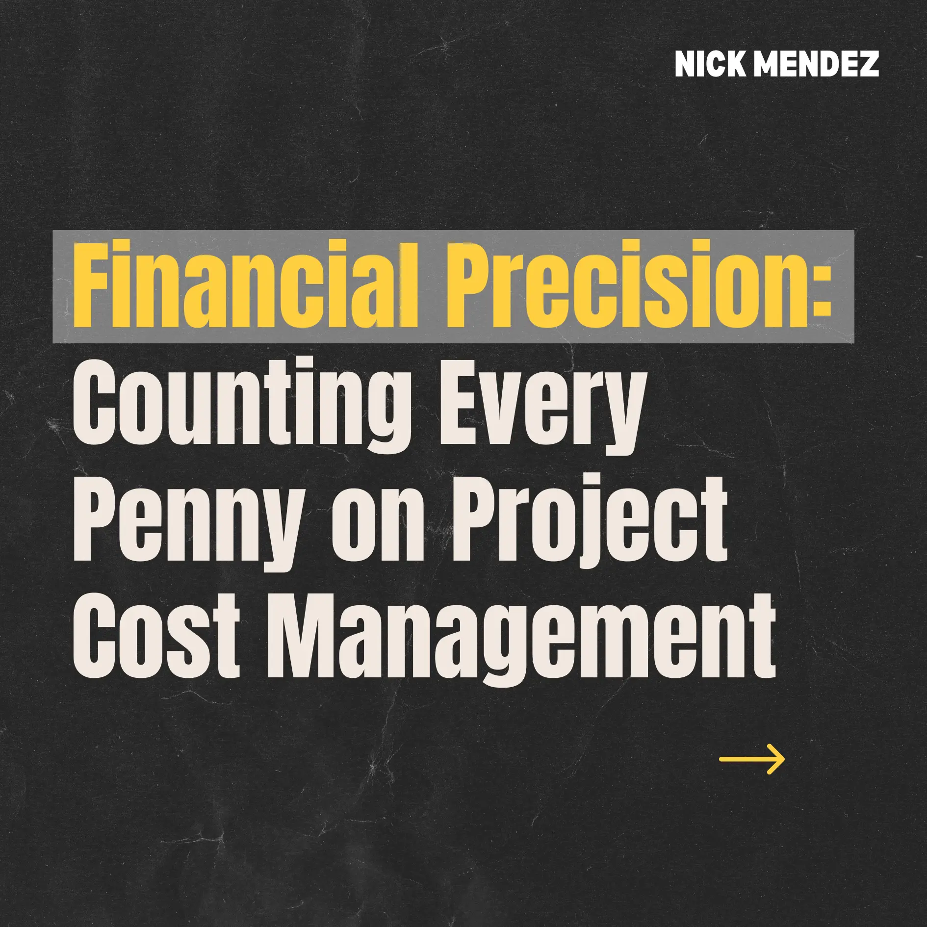 Financial Precision: Counting Every Penny on Project Cost Management by Nicholas Mendez / Nick Mendez